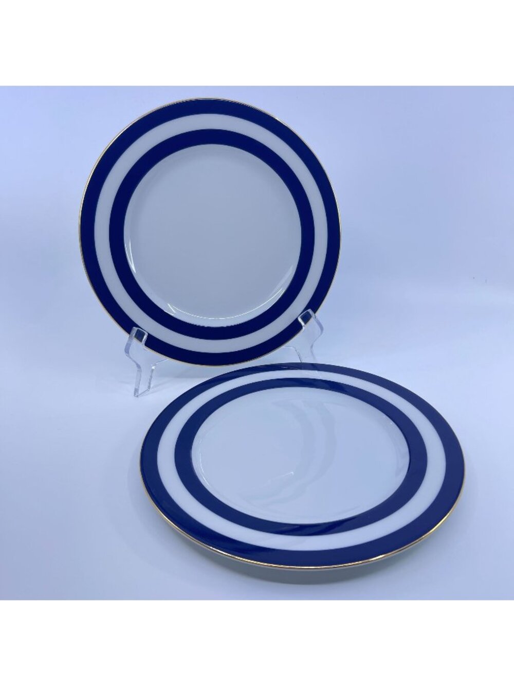 vintage ralph lauren "spectator cadet" porcelain salad plates set of 2 1995